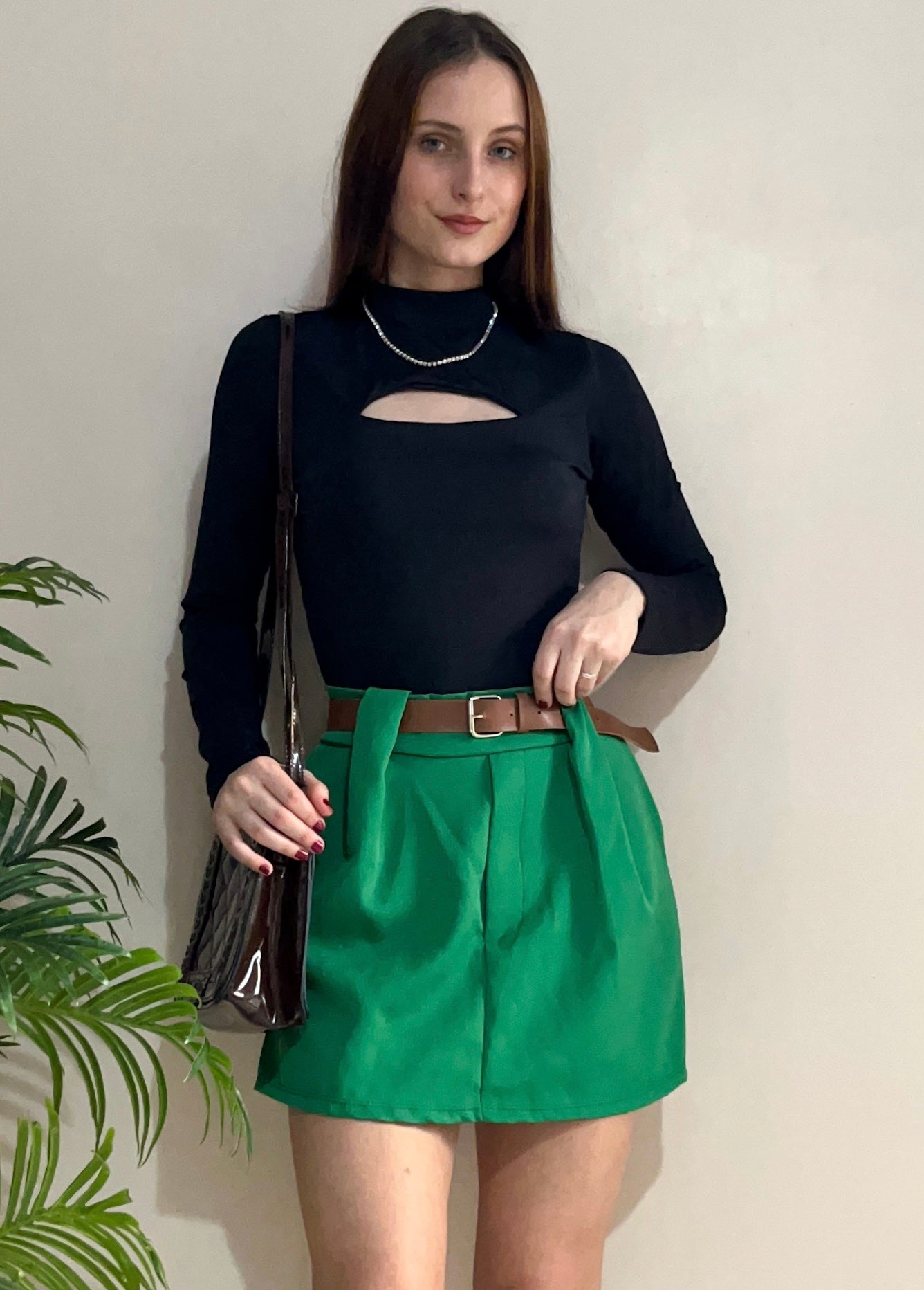 Shorts saia alfaiataria